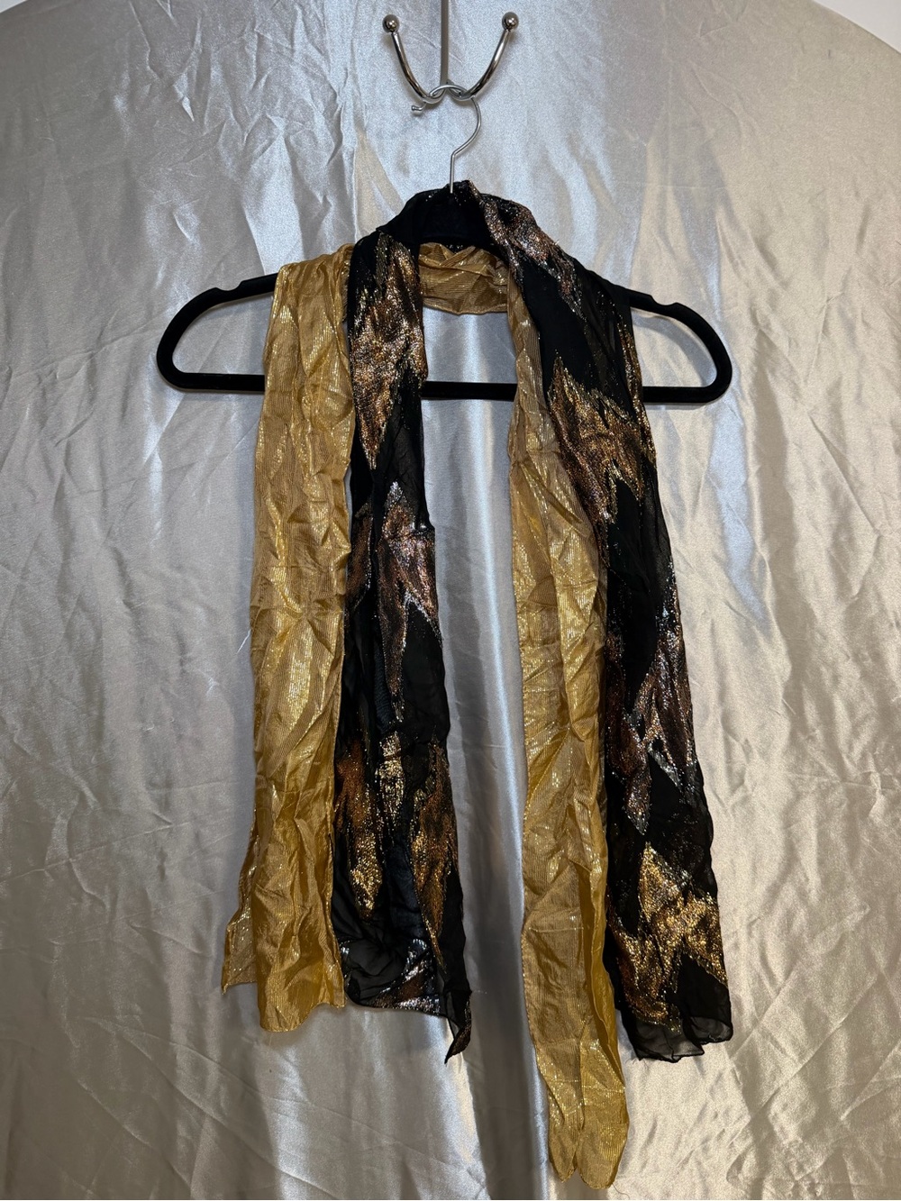 Y2K Hannah Montana Like Scarves (2) Gold And Black